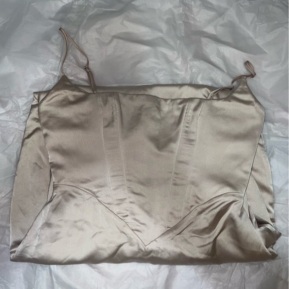 HOUSE OF CB 'Olivette' Crystal Satin Corset Maxi Dress - Picture 14 of 17